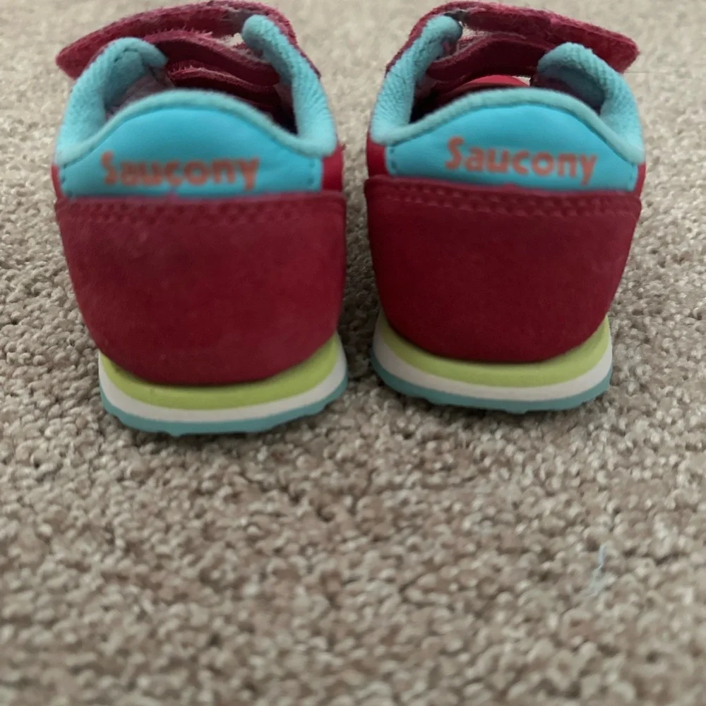 Saucony Toddler Pink and Blue Sneakers - Picture 4 of 6